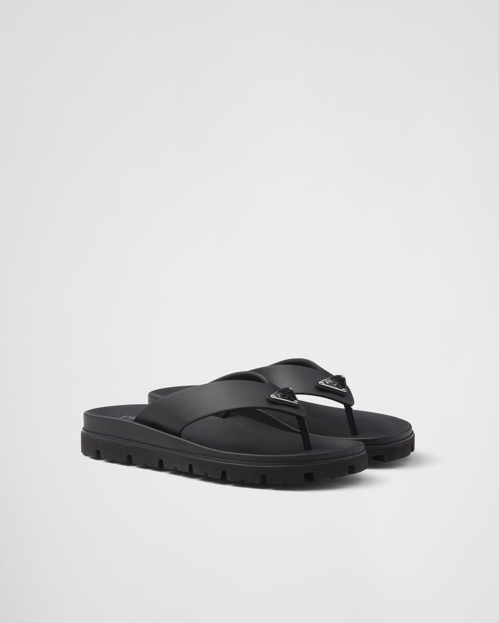 Pra*a Rubber Thong Sandal Black For Men – 2Y3130_3LKK_F0002_F_G000