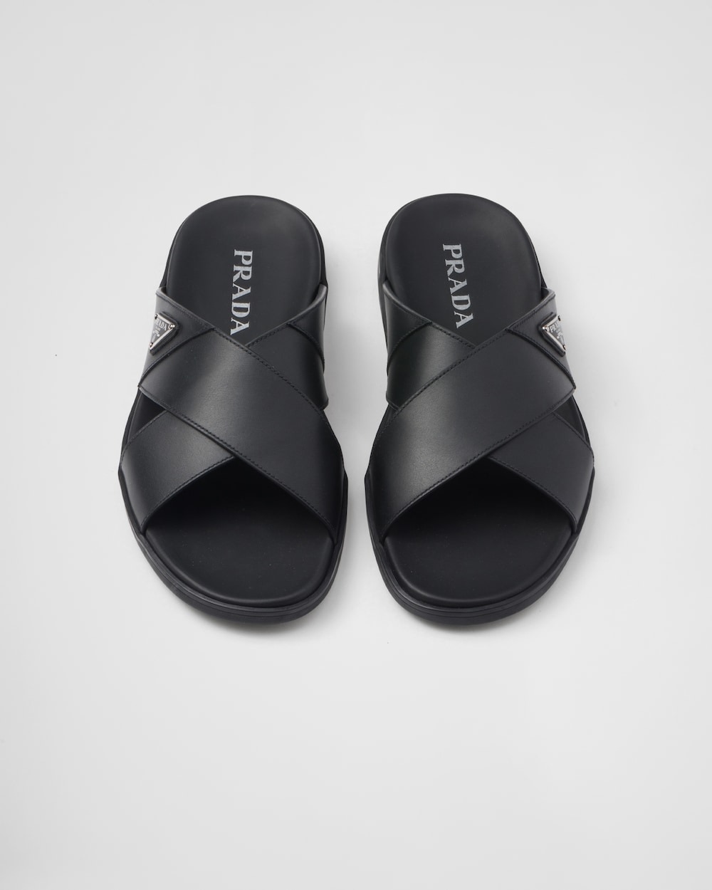 Pra*a Crisscross Slides Black For Men – 2X3111_3LEM_F0002_F_G000
