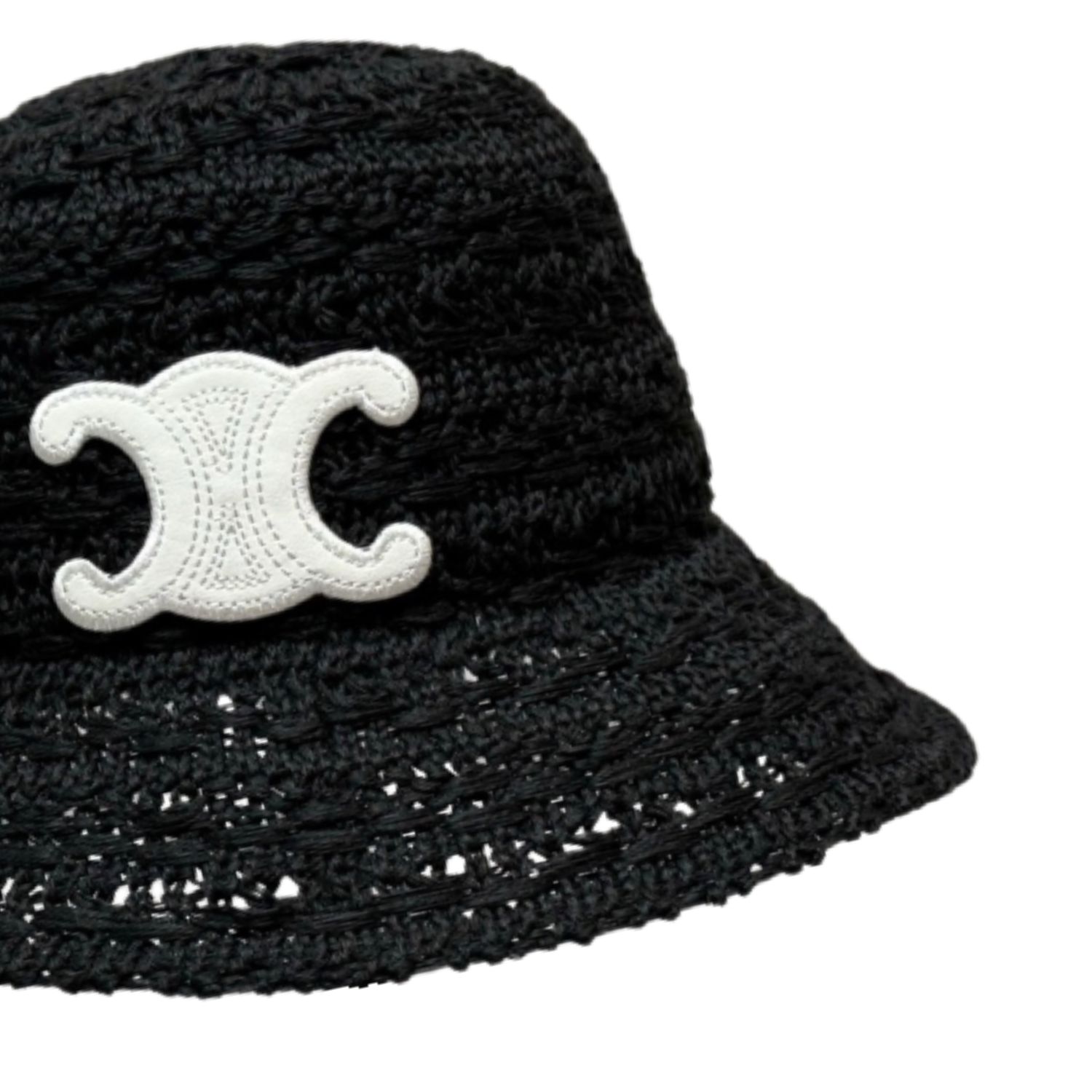 Ce1i*e Bucket Hat In Raffia Black For Women 57cm/22.4in