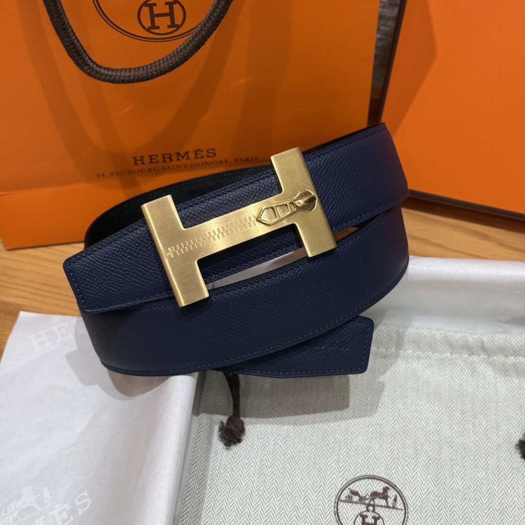 H**me5 “H-Zip” 38mm Reversible Belt Navy Blue & Black