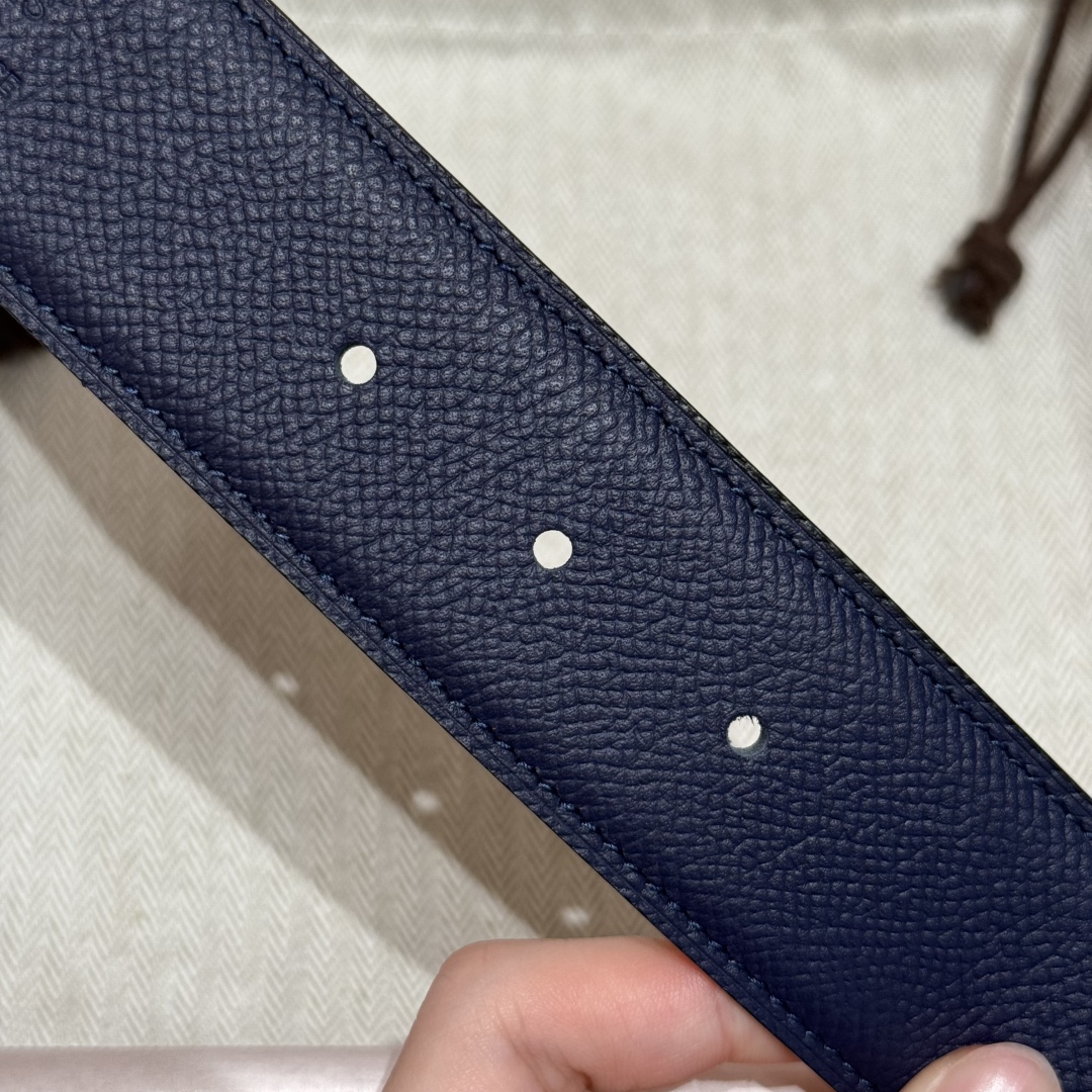 H**me5 “H-Zip” 38mm Reversible Belt Navy Blue & Black