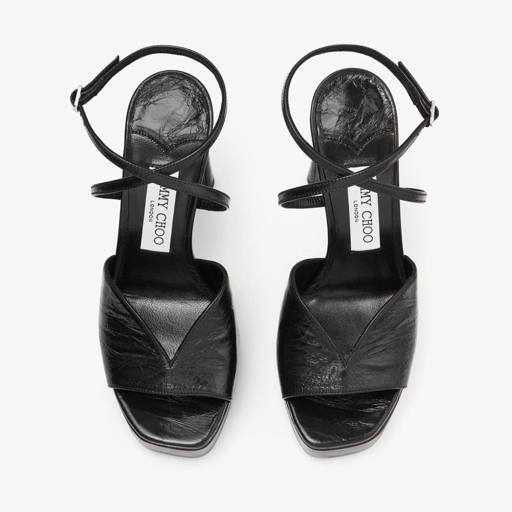 J1m*y Ch00 Karli Platform 125 Black For Women KARLIPF125BYK