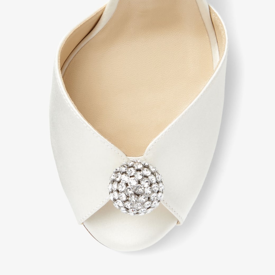 J1m*y Ch00 Sacora 85 Ivory/Crystal For Women SACORA85WCZ