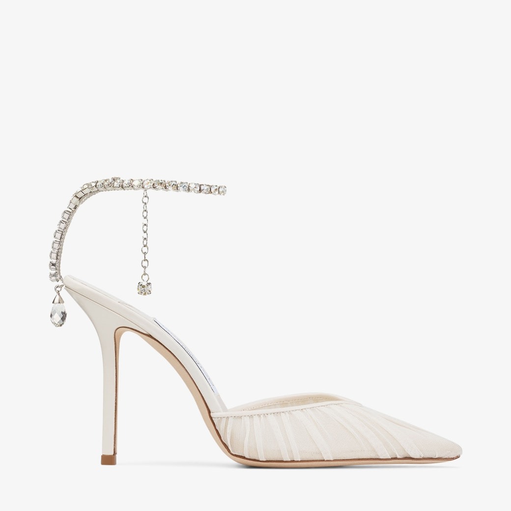 J1m*y Ch00 Saeda 100 Ivory/Crystal For Women SAEDA100JGQ
