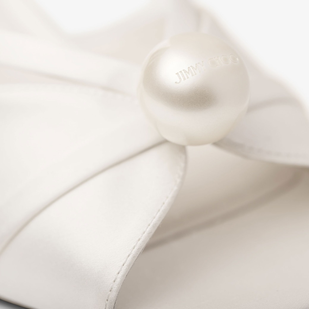 J1m*y Ch00 Siva Mule 50 Ivory/White For Women SIVAMULE50AOD