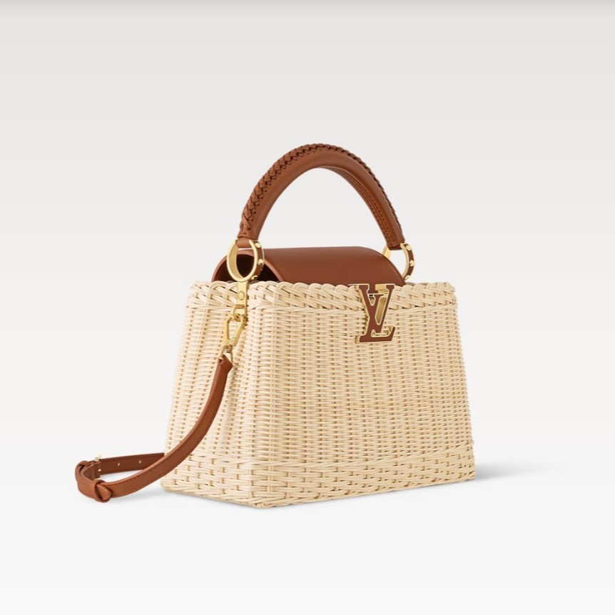 [True-to-ORIGINAL] L0vis Vvtt0n Capucines BB Tan For Women 10.6in/27cm M26025