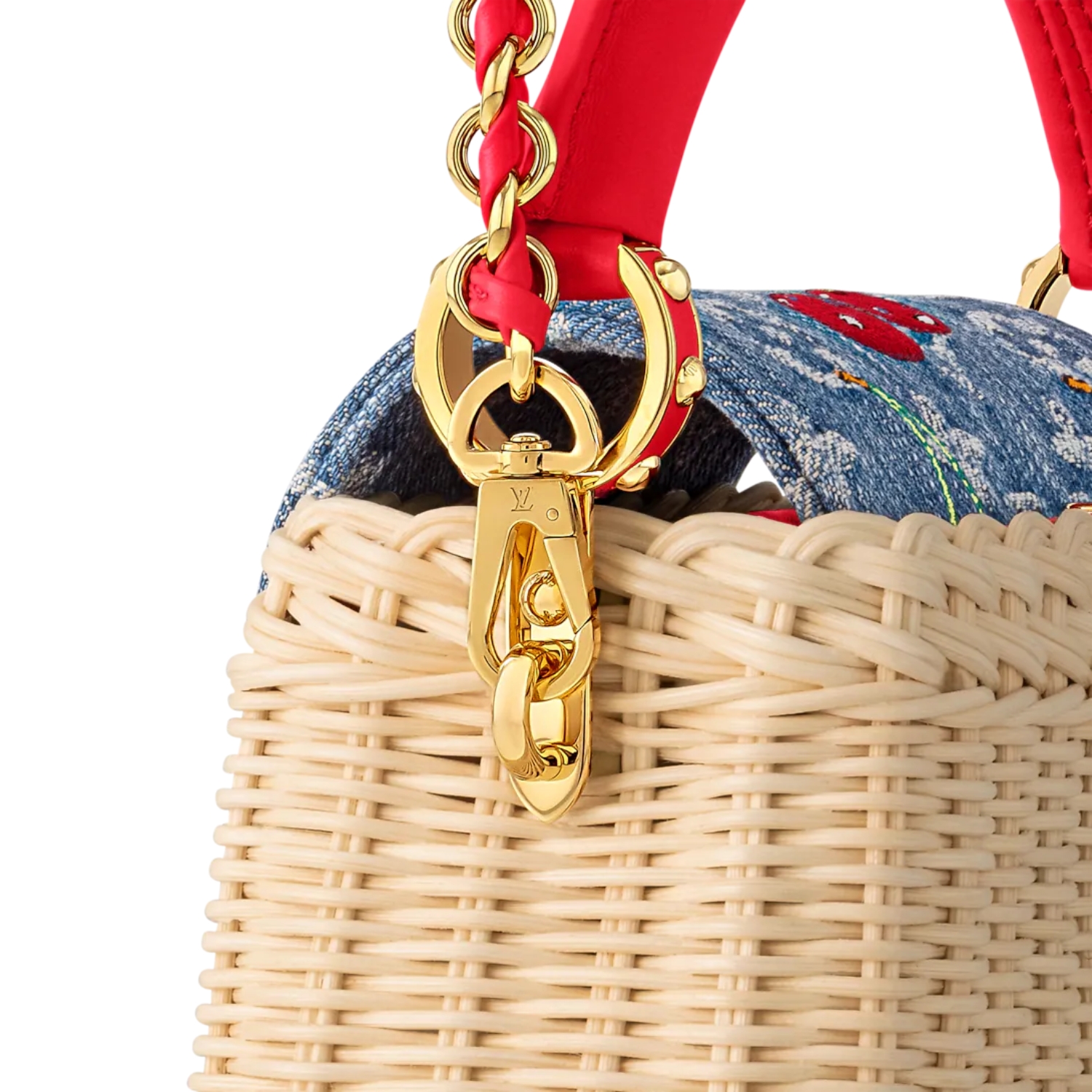 [True-to-ORIGINAL] L0vis Vvtt0n LV x TM Capucines Mini Rattan For Women 8.3in/21cm M14295