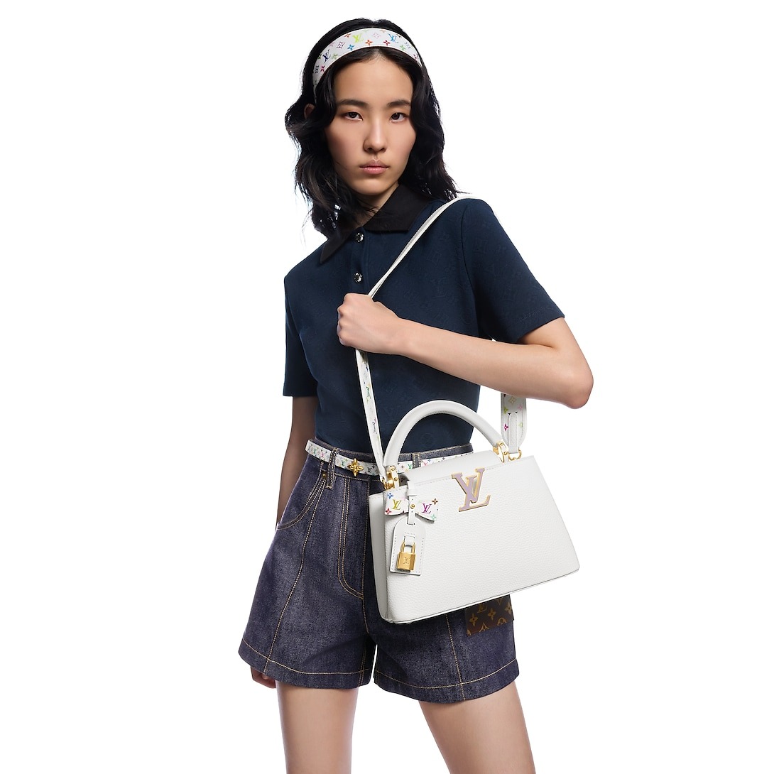 [True-to-ORIGINAL] L0vis Vvtt0n LV x TM Capucines BB White For Women 10.6in/27cm M13253