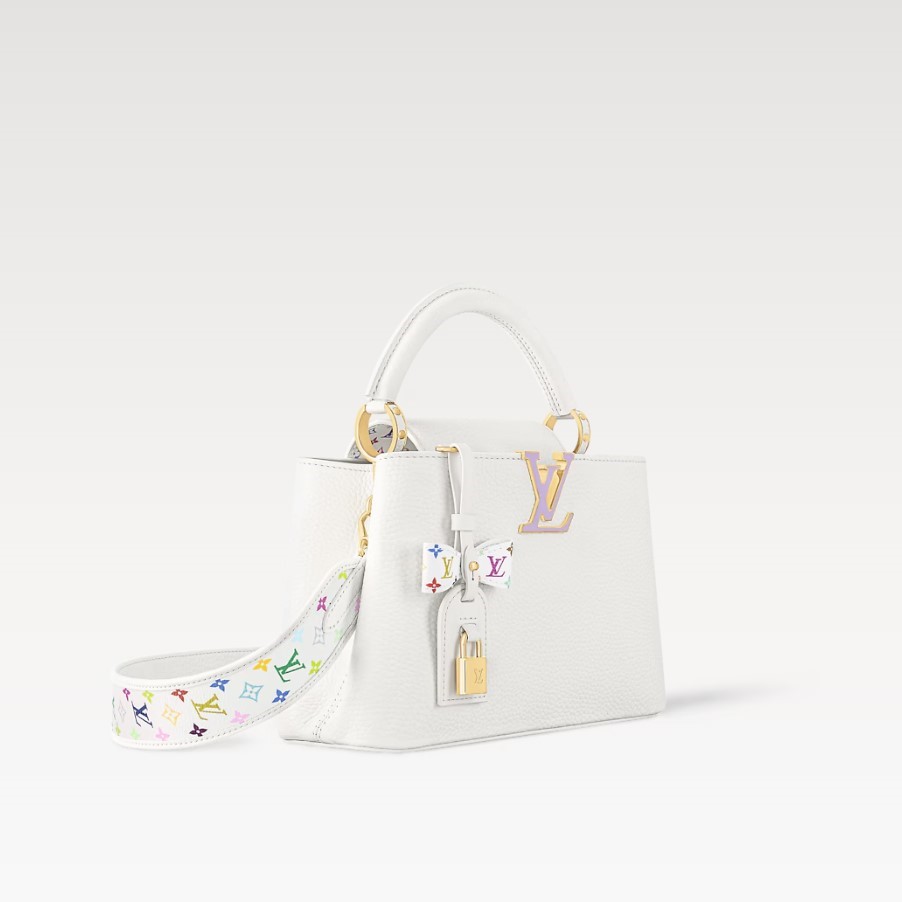 [True-to-ORIGINAL] L0vis Vvtt0n LV x TM Capucines BB White For Women 10.6in/27cm M13253