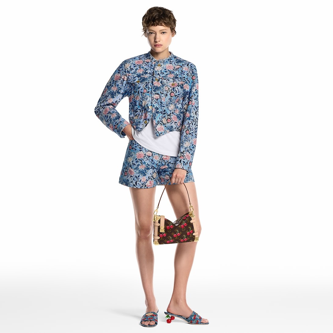 L0vis Vvtt0n LV x TM Lily Mule Cherry Denim For Women 1AHLTF