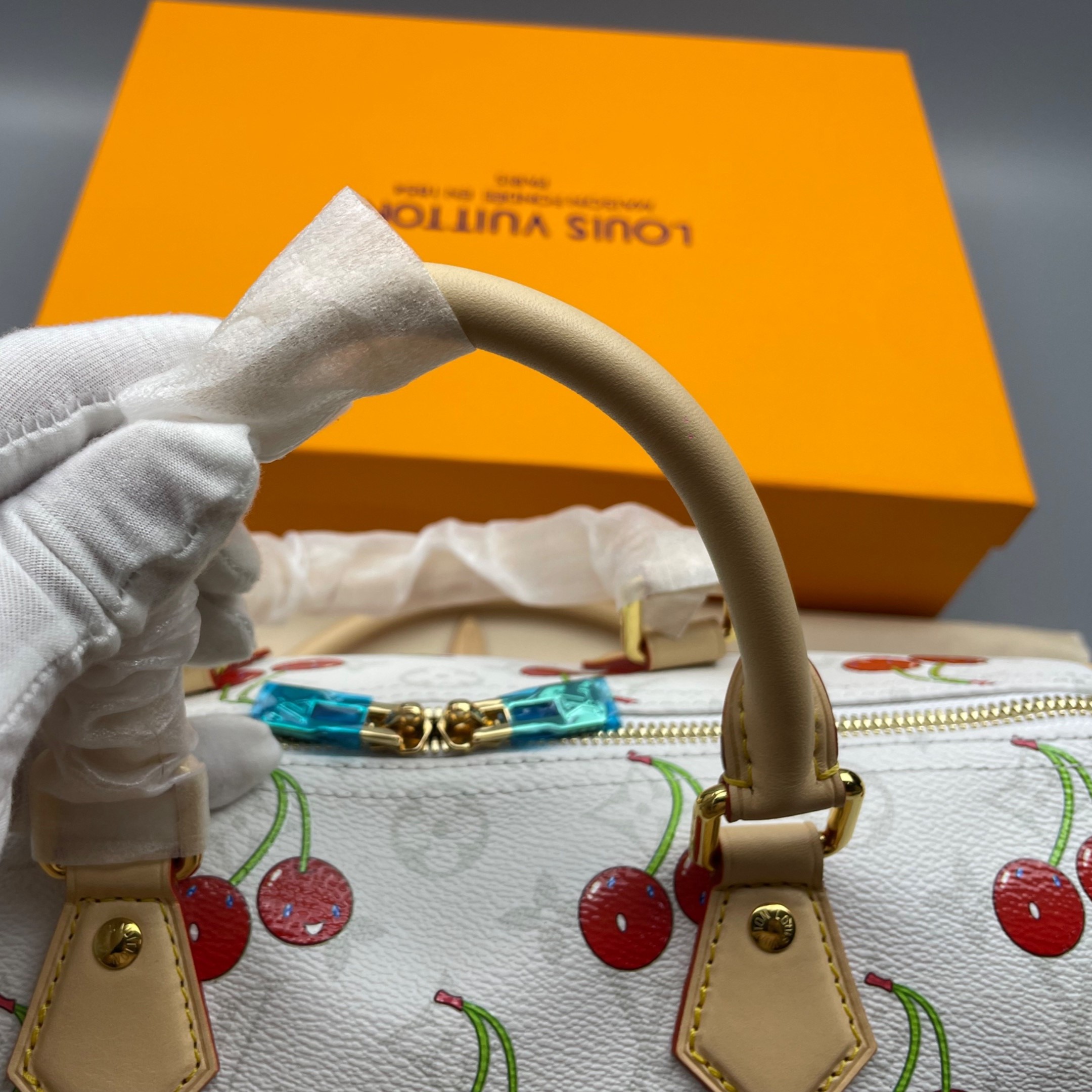 [True-to-ORIGINAL] L0vis Vvtt0n LV x TM Speedy Soft Bandoulière 30 White For Women 11.8in/30cm M14238