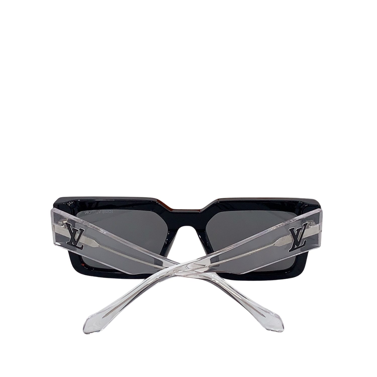 L0vis Vvtt0n Square Millionaires Sunglasses Glossy Black With Grey Rims