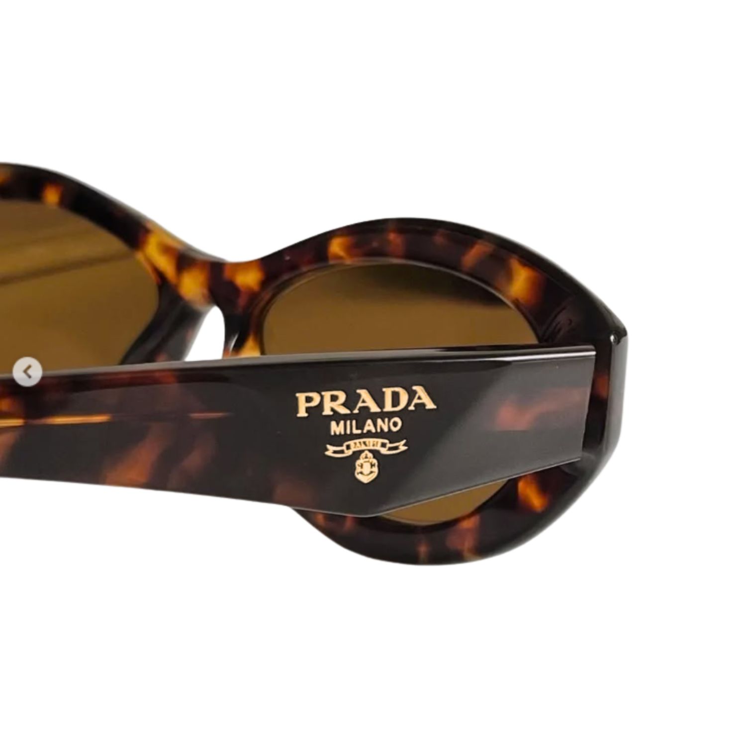 Pra*a Cat Eyes Sunglasses Tortoiseshell With Gold Pra*a Millano Logo
