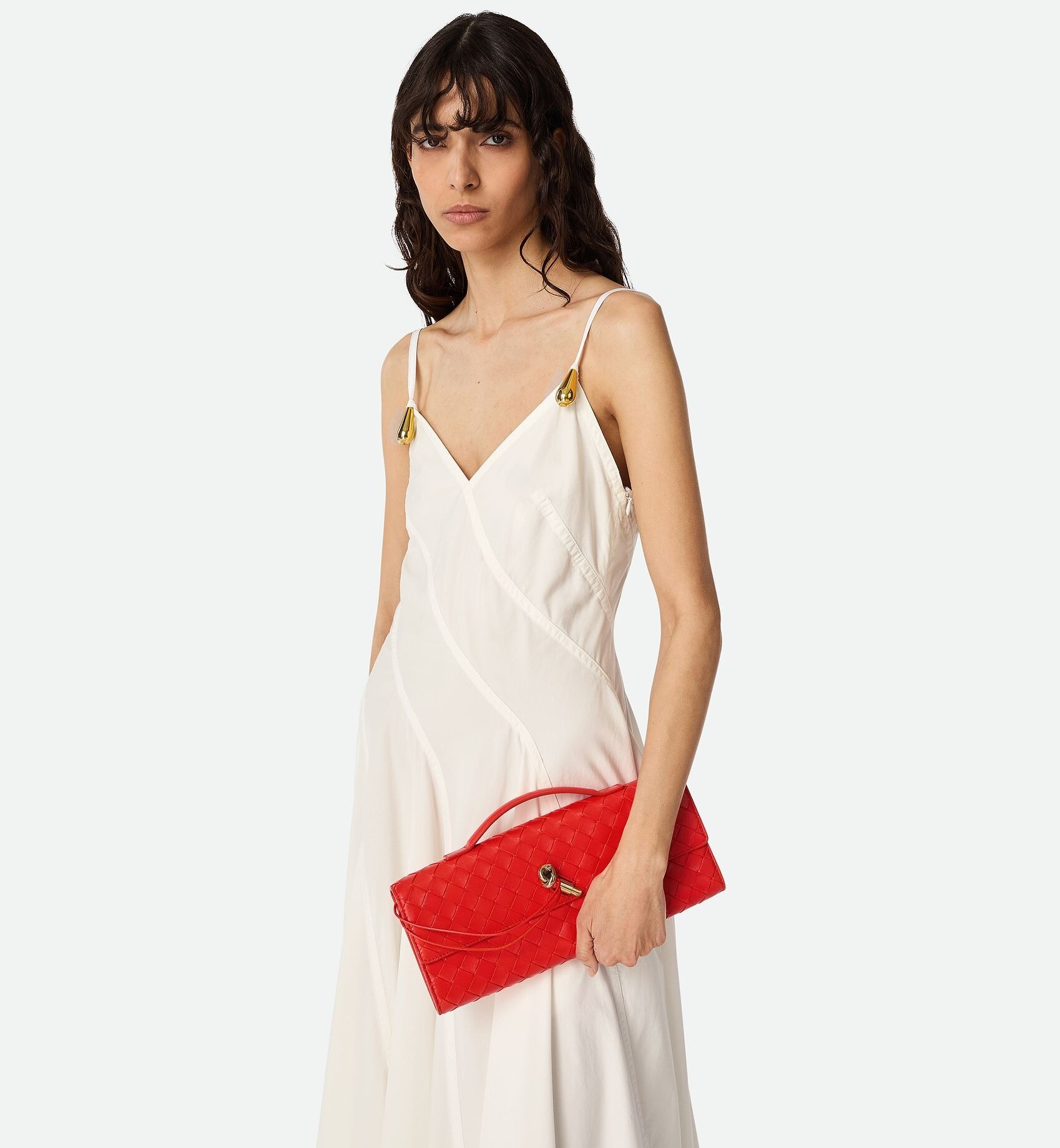 B0tt*ga Ven*ta Andiamo Clutch Cherry Tomato For Women 31cm/12.2in 741511VCPP36529