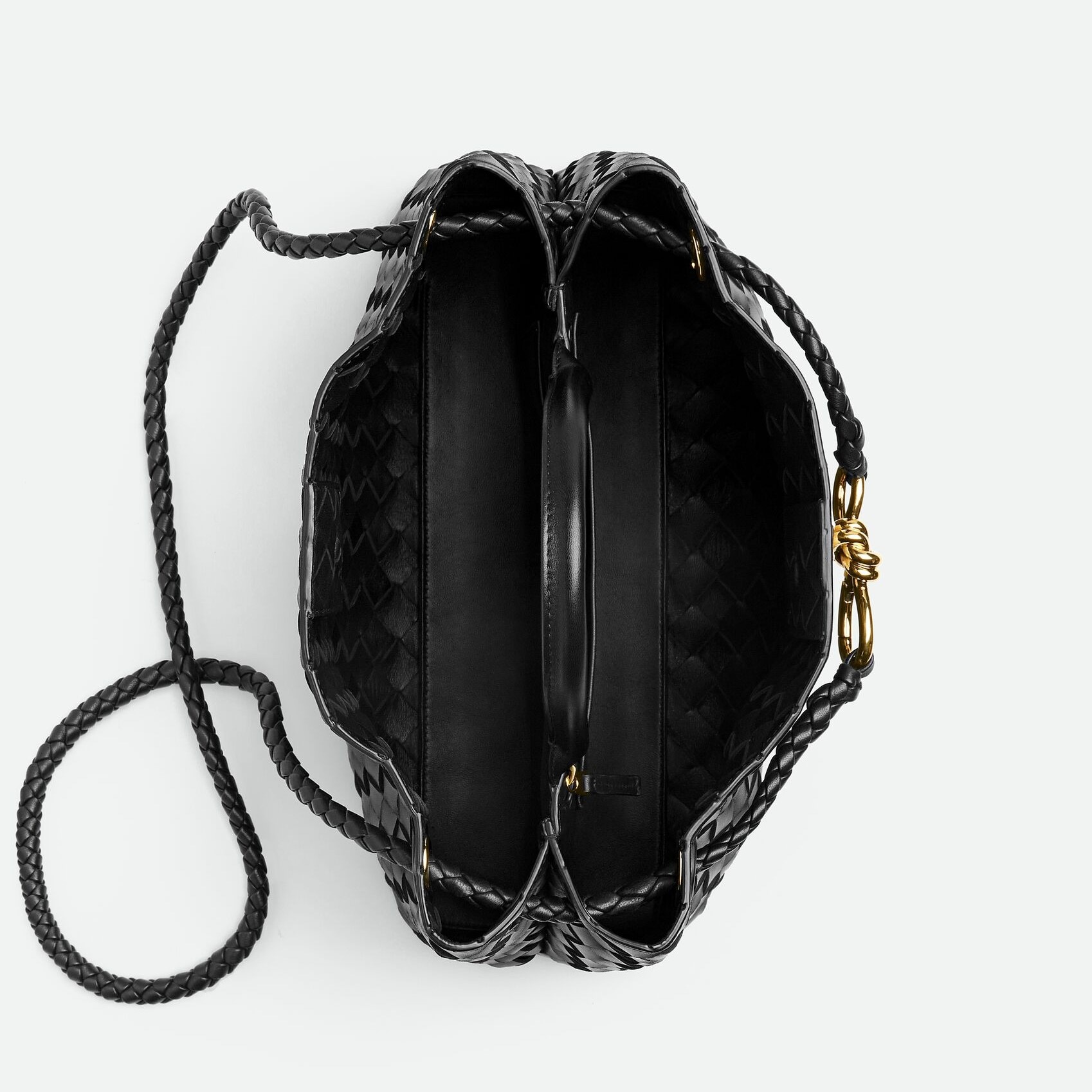 [True-to-ORIGINAL] B0tt*ga Ven*ta East-West Andiamo Black For Women 29cm/11.4in 766010VCPP11139