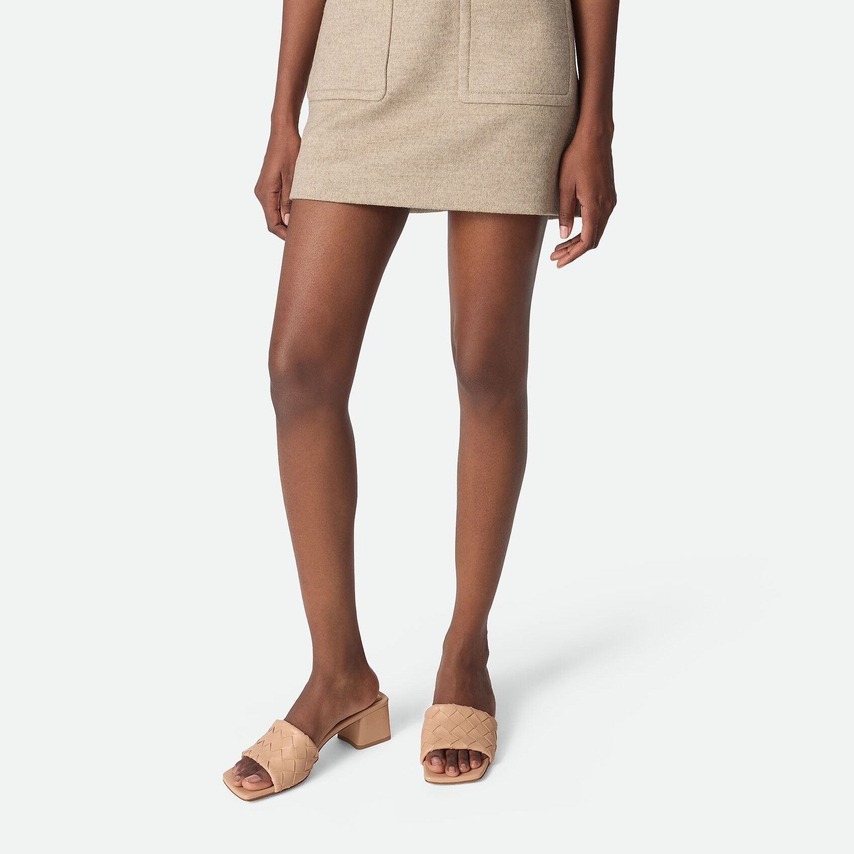 B0tt*ga Ven*ta Parco Mule Mid Heel Cipria For Women 838098V2ED09912