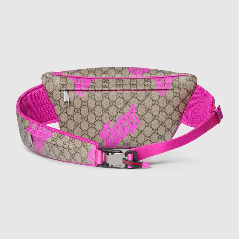 [True-to-ORIGINAL] Gvc*1 Large Belt Bag With Print Bright Pink For Men 32cm/12.6in 834963 FAEQF 9769