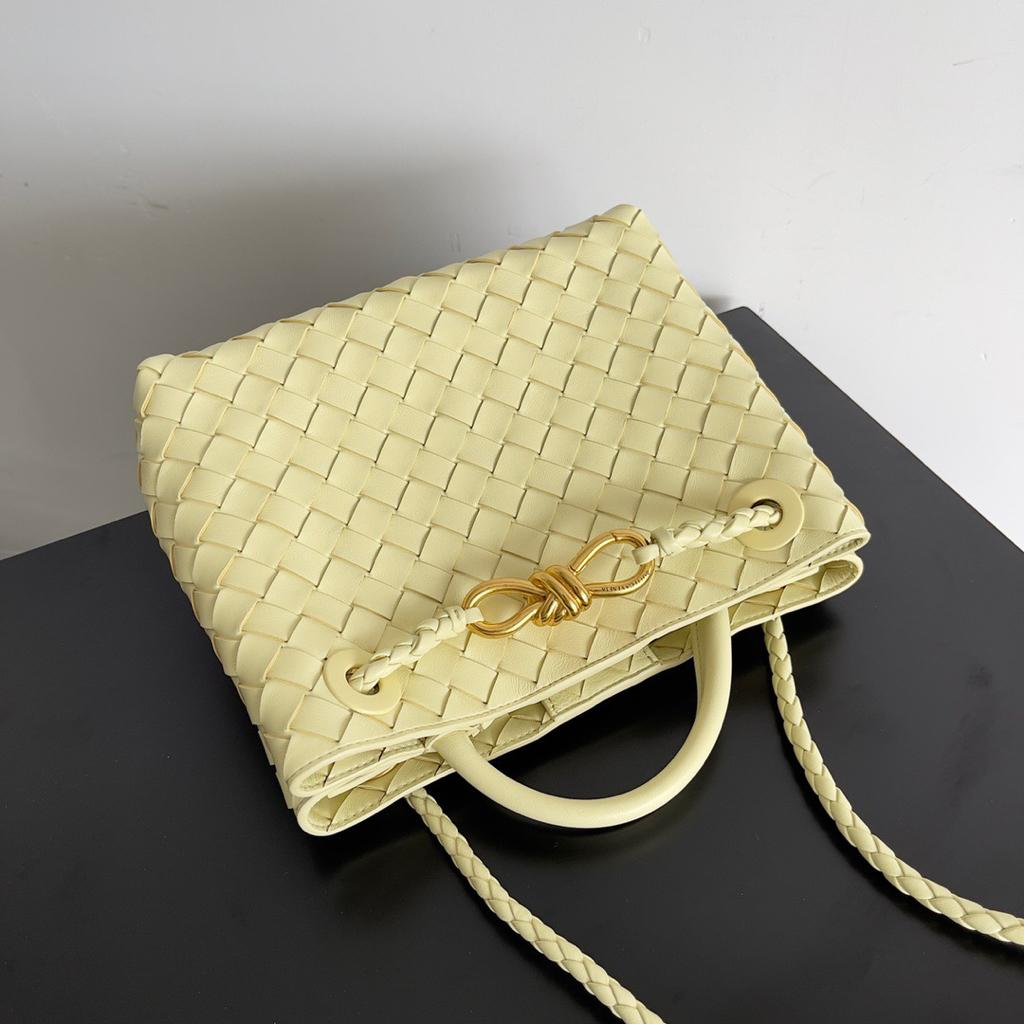 [True-to-ORIGINAL] B0tt*ga Ven*ta Small Andiamo Light Yellow For Women 25cm/9.8in