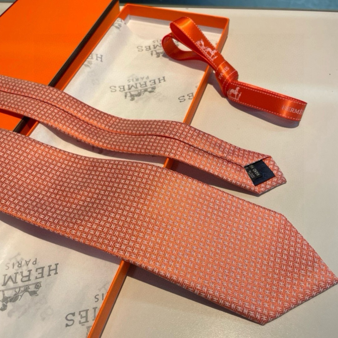 H**me5 Elegent Orange Silk Tie For Men