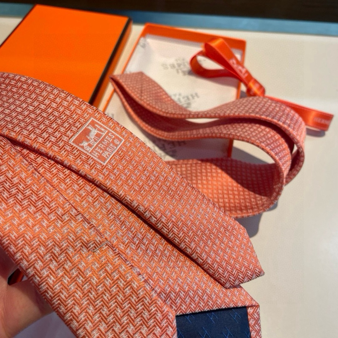 H**me5 Elegent Orange Silk Tie For Men