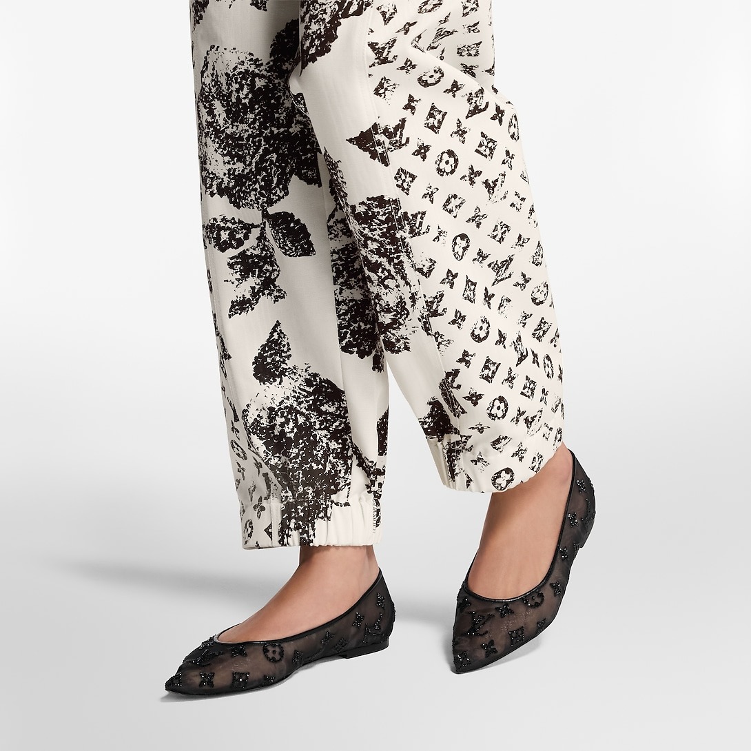 L0vis Vvtt0n Gala Flat Ballerina Black For Women 1AIDR8