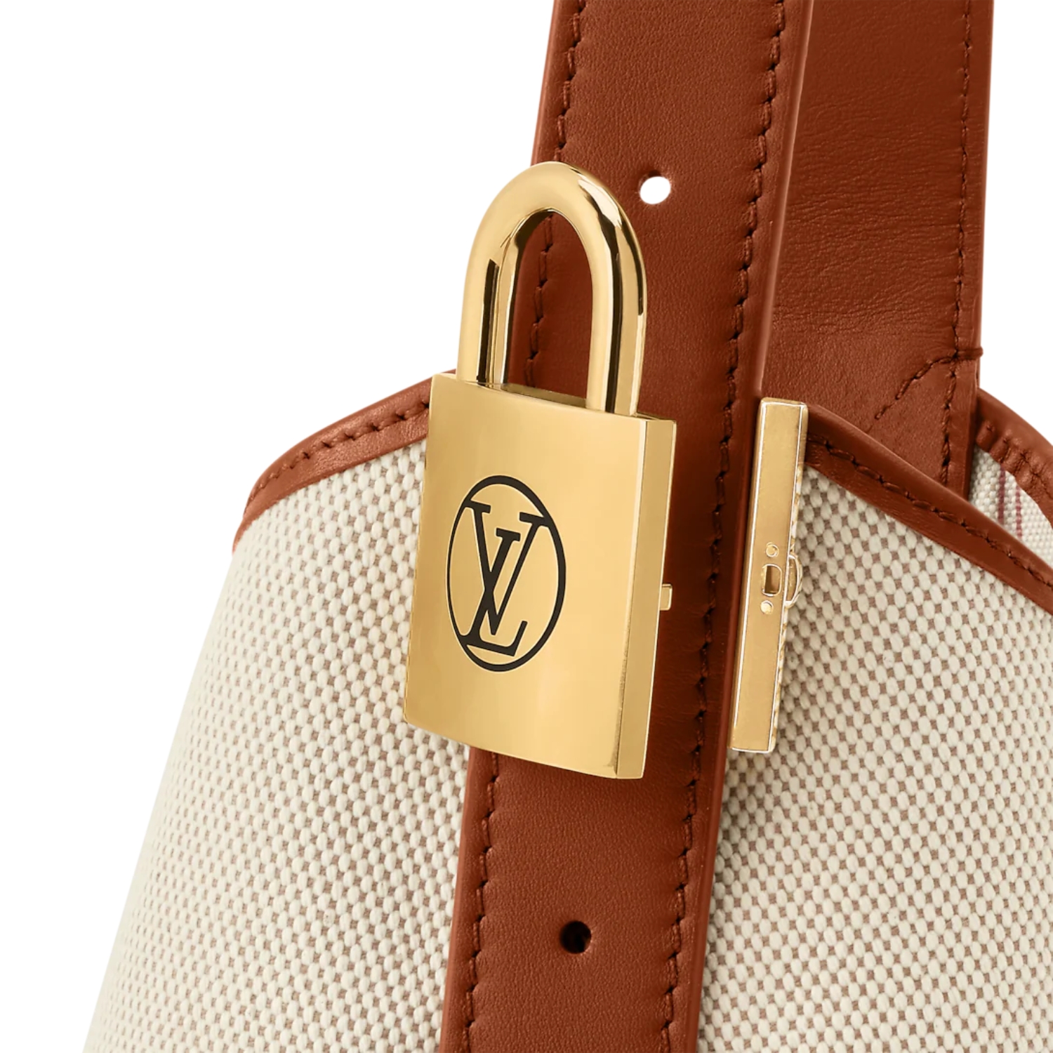 L0vis Vvtt0n Low Key Hobo PM Ecru/Cognac For Women 11in/28cm M25468