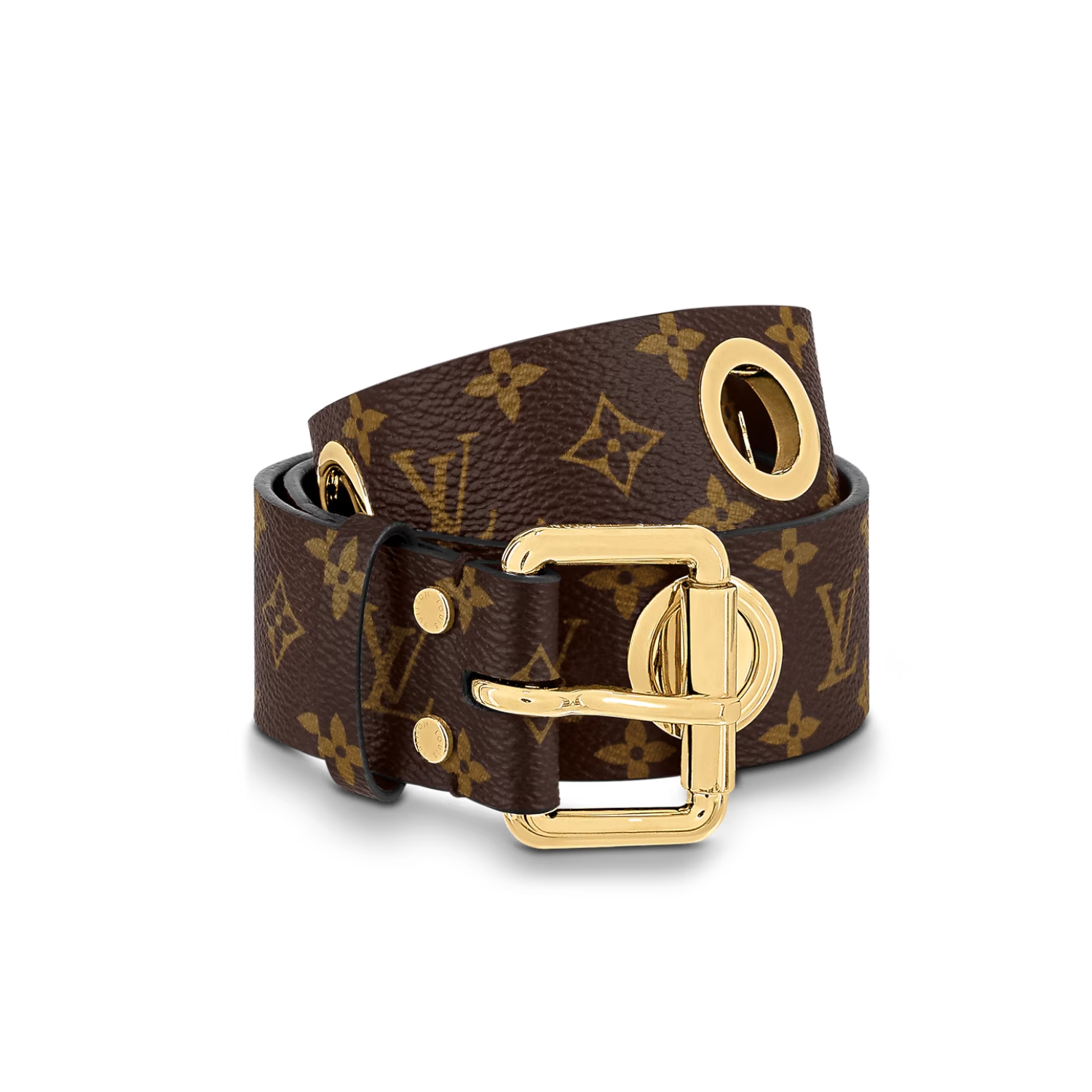 L0vis Vvtt0n LV Eyelets 35mm Belt Monogram Canvas For Women MP358W