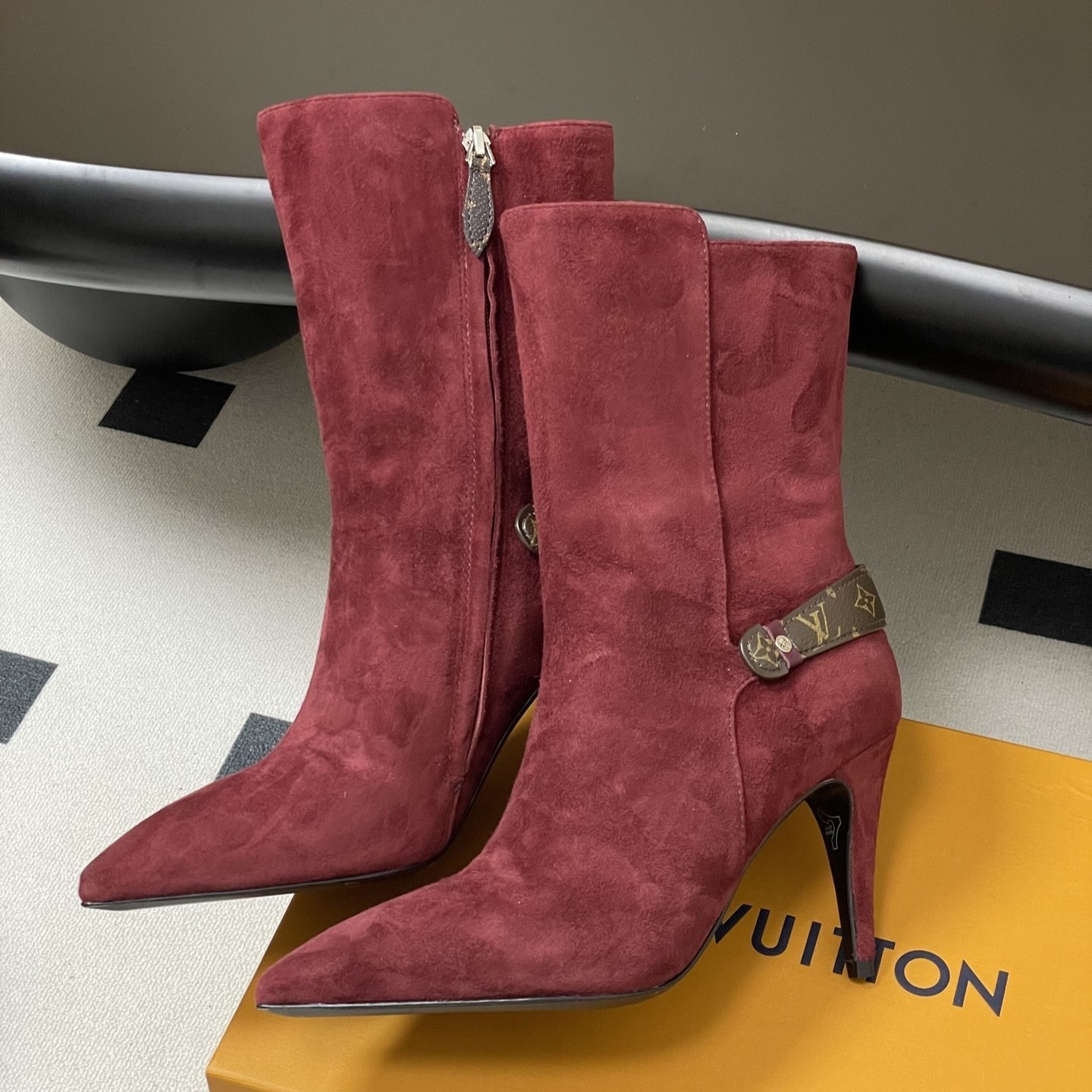 L0vis Vvtt0n Legacy Ankle Boots Bordeaux Red For Women 1AIDZH