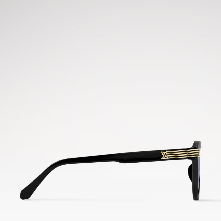 L0vis Vvtt0n LV Slide Round Square Sunglasses Black Z2886U