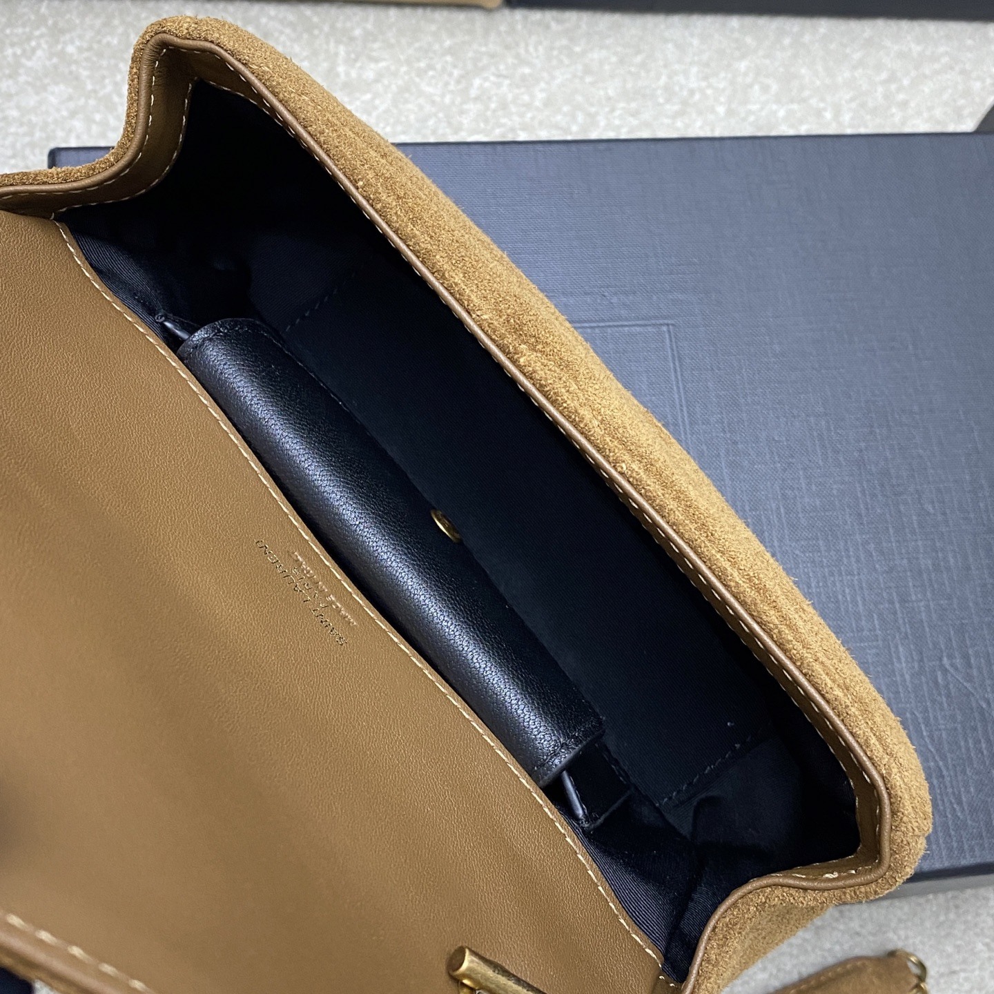 [True-to-ORIGINAL] Sa1nt Lau*nt Loulou Mini Brown For Women 20cm/7.9in