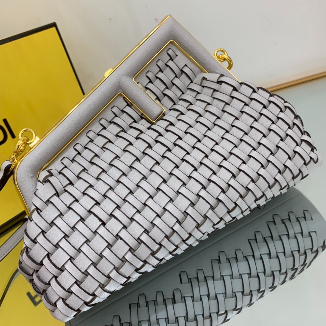 [True-to-ORIGINAL] F**di First Small Bag Grey For Women 10.2in/26cm