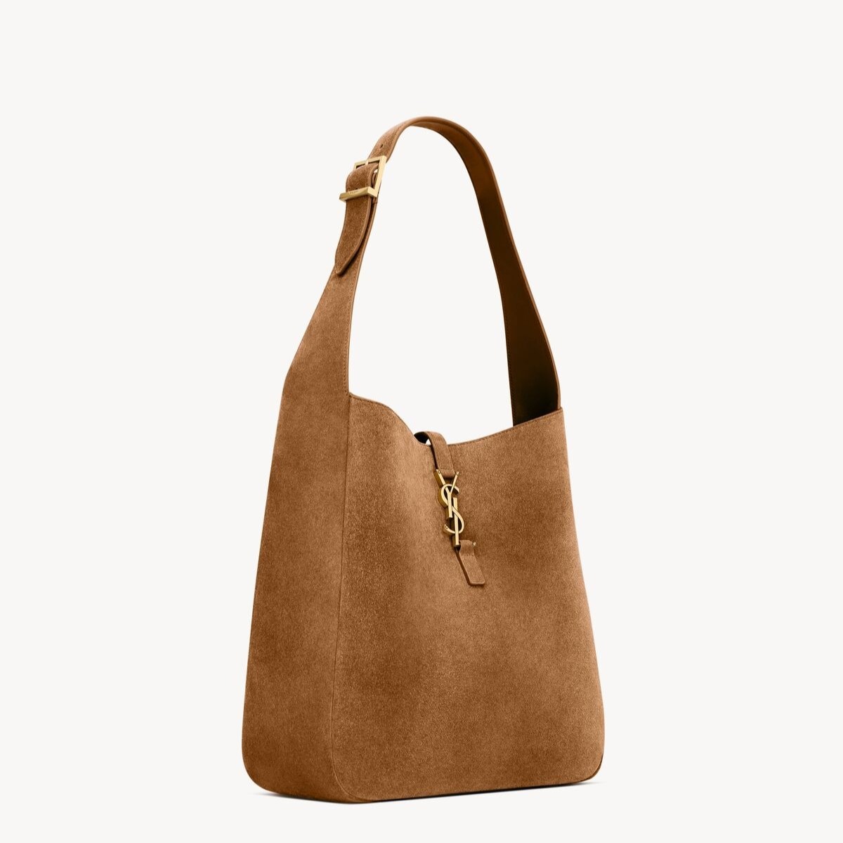 [True-to-ORIGINAL] Sa1nt Lau*nt LE 5 À 7 S*pple Large In Suede Caramel Cognac For Women 30cm/11.8in 8505451U80W2916