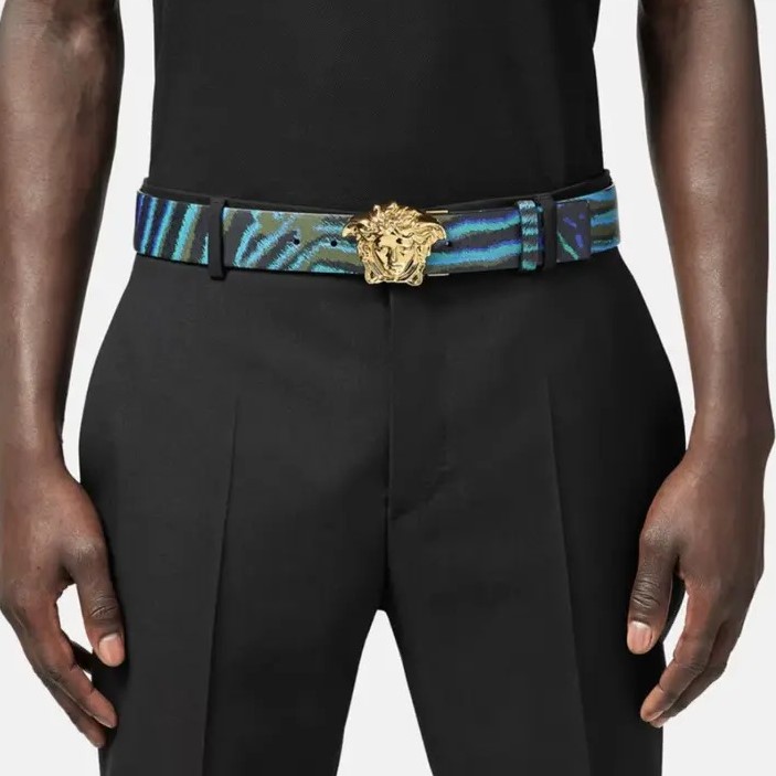 Versace Medusa Medium Leather Belt Multicolor 3cm For Men