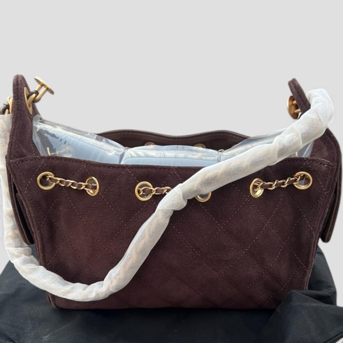 Ch**el 25 Mini Handbag Dark Brown For Women 8.7in/22cm‎ AS5631-B18799-U3950