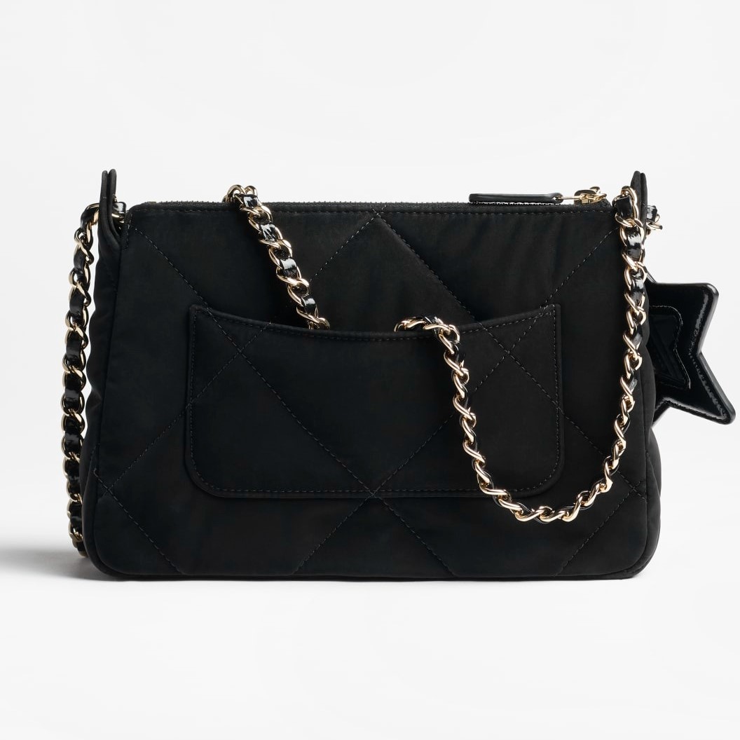 [True-to-ORIGINAL] Ch**el Clutch With Chain Black For Women 8.3in/21cm‎ AP4771-B21406-94305