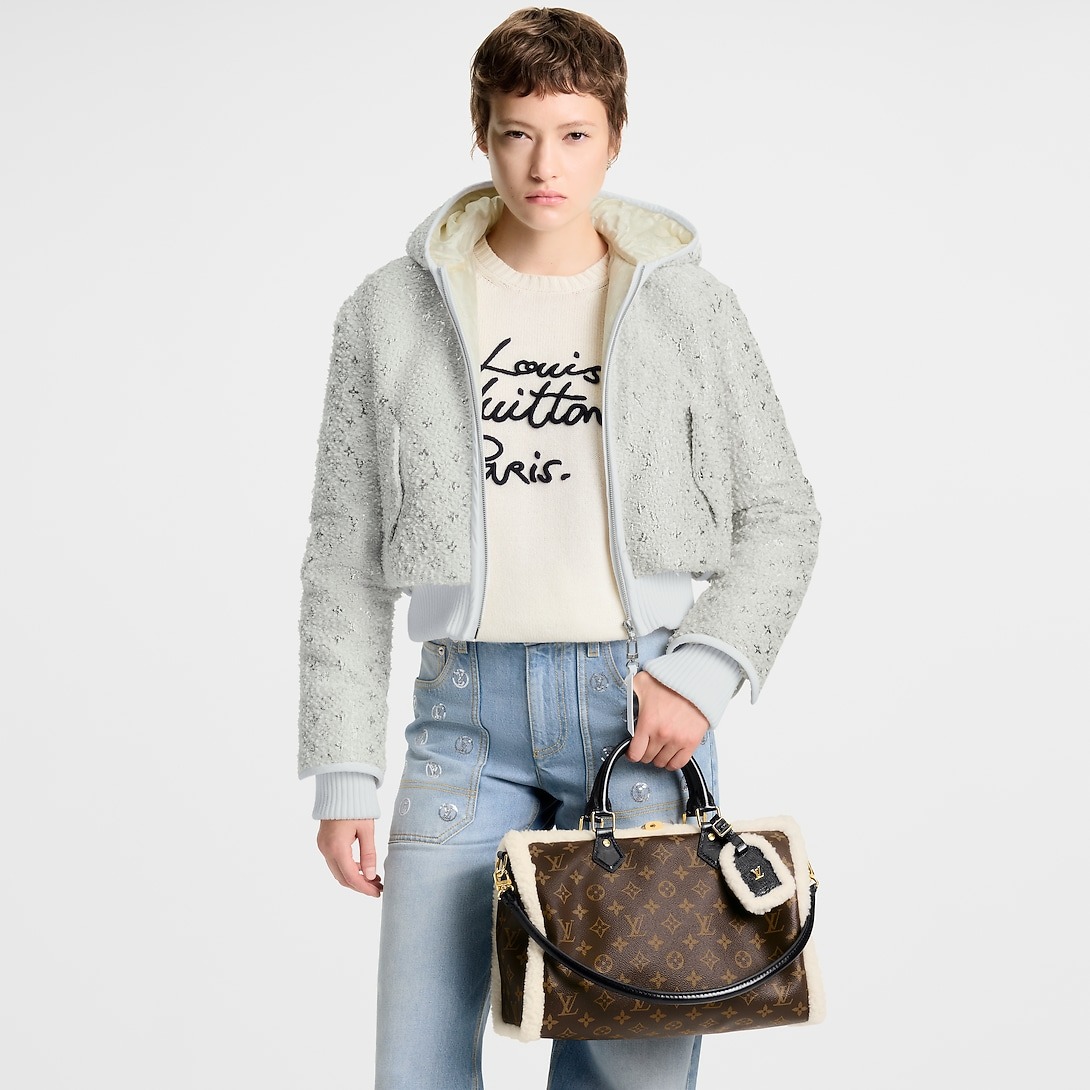 [True-to-ORIGINAL] L0vis Vvtt0n Speedy Soft 30 Teddy Monogram Shearling For Women 11.8in/30cm M26326