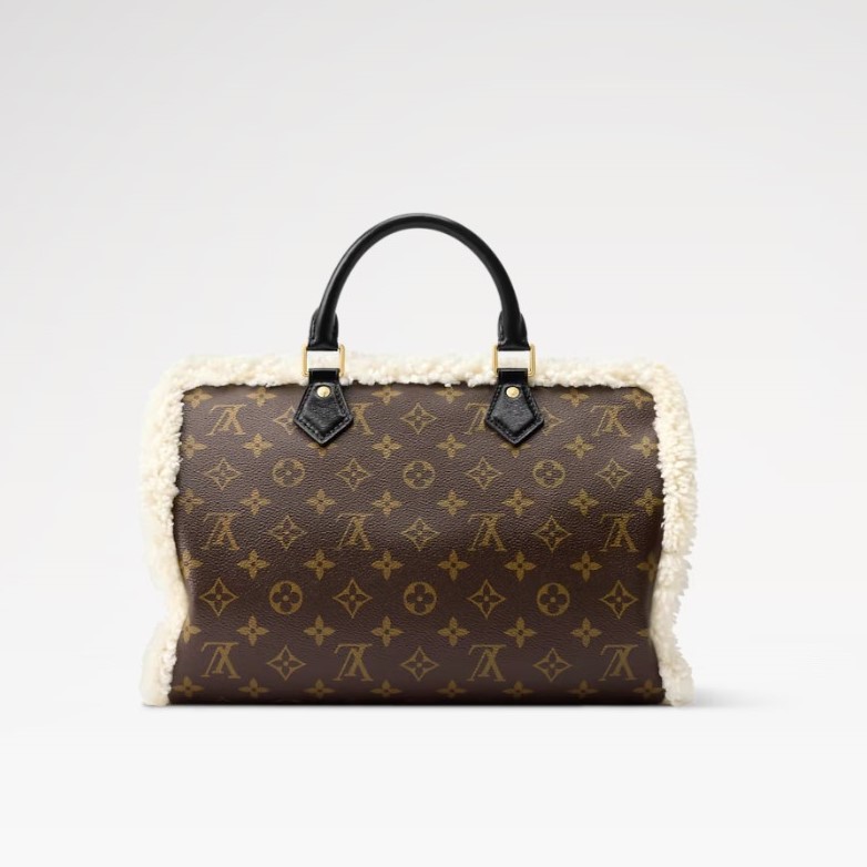 [True-to-ORIGINAL] L0vis Vvtt0n Speedy Soft 30 Teddy Monogram Shearling For Women 11.8in/30cm M26326