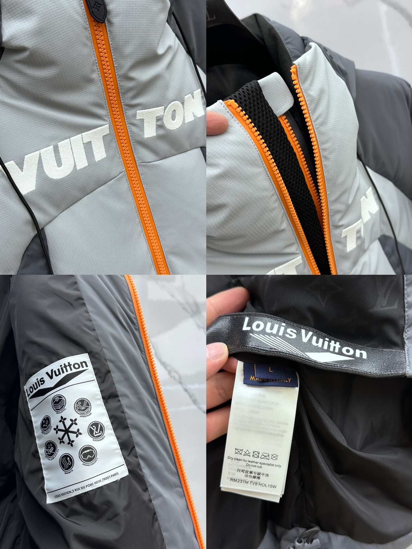 L0vis Vvtt0n Technical Down Ski Jacket Grey For Men – 1AGIQ7