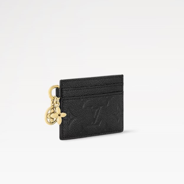 L0vis Vvtt0n LV Charms Card Holder Black For Women 4in/10cm M82132