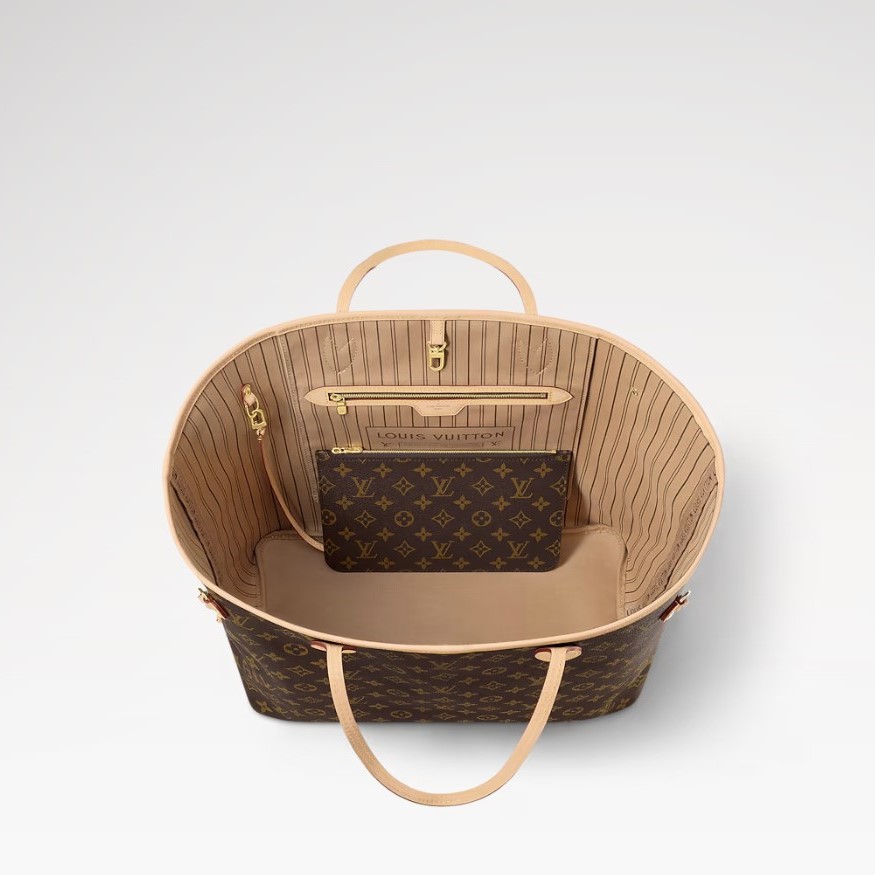 L0vis Vvtt0n Neverfull GM Tote Bag Monogram Canvas Brown For Women 39cm/15.4in M46978