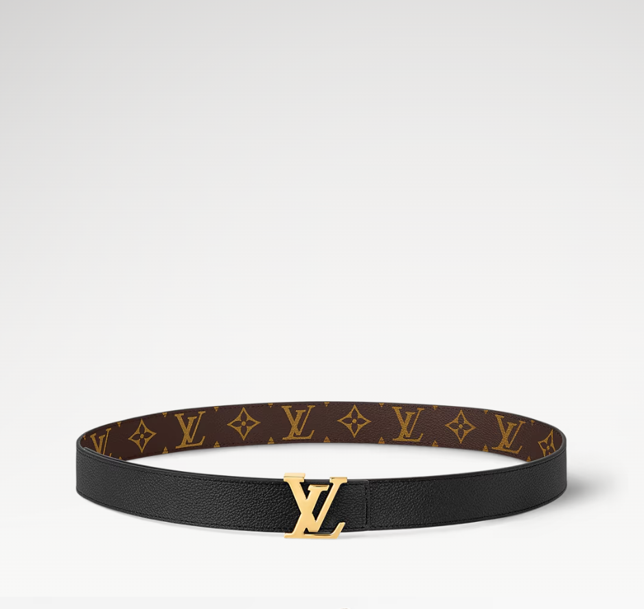 L0vis Vvtt0n LV Initiales 30mm Reversible Belt Black For Women M0565V