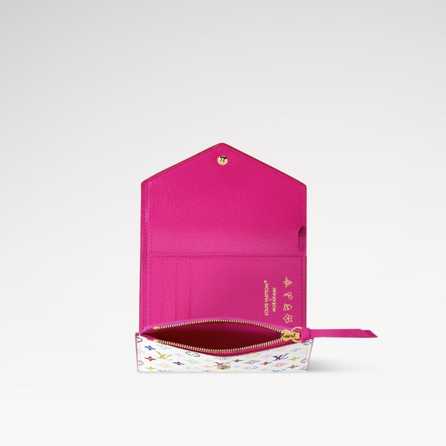 L0vis Vvtt0n LV x TM Victorine Wallet 4.7in/ 12cm Multicolor Gold Hardware For Women M28387