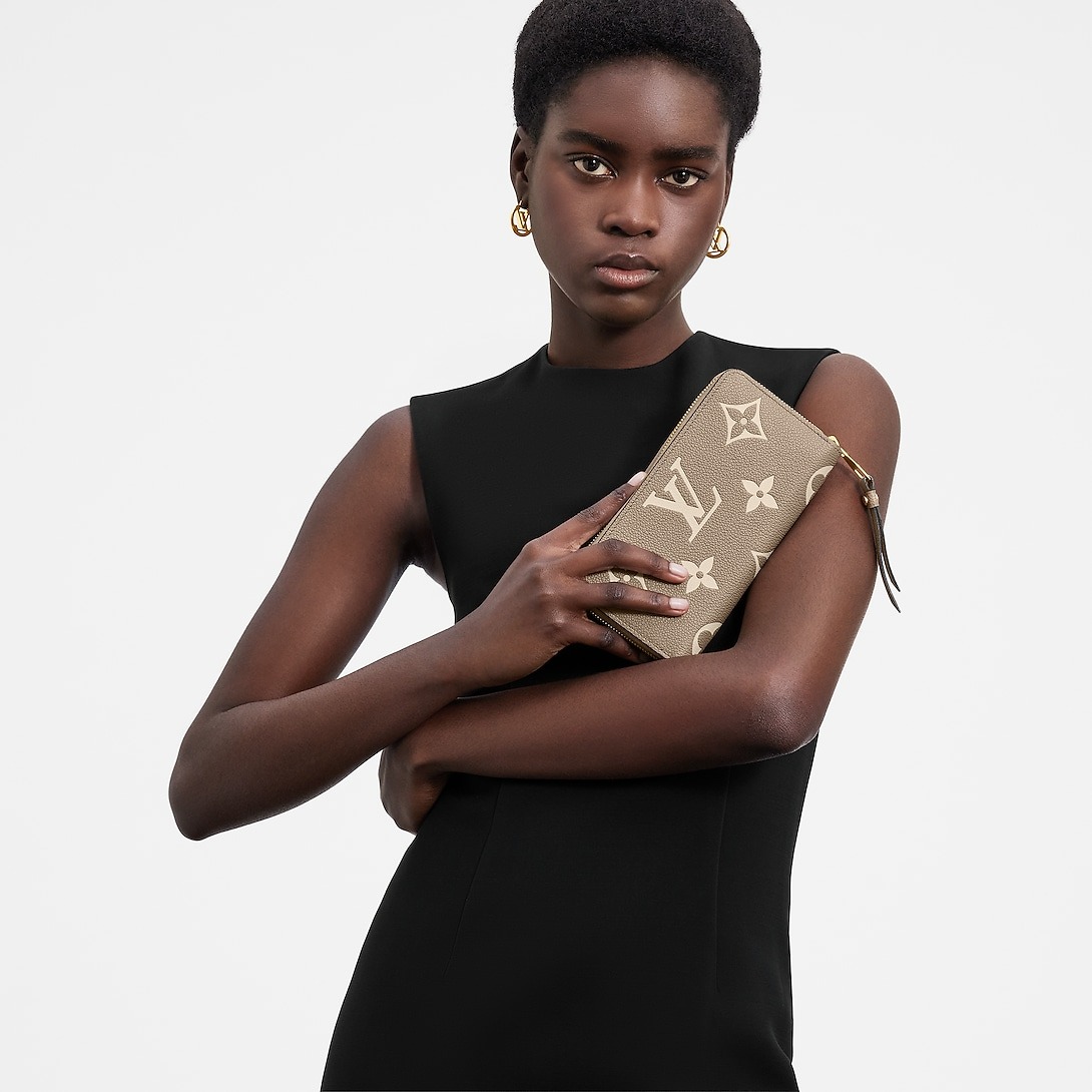 L0vis Vvtt0n Zippy Wallet Monogram Empreinte Dove/Cream For Women 7.7in/20cm M69794