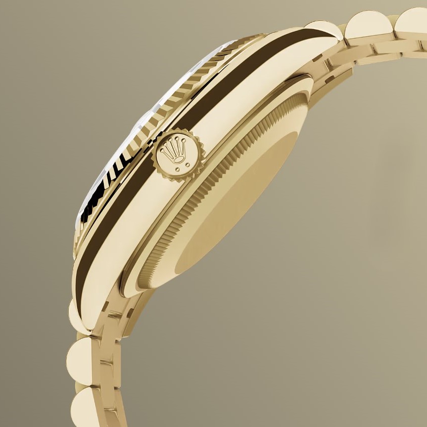 R01ex Day-Date 36 Watch Gold Toned White Pearl Dial 36mm For Men 128238-0011