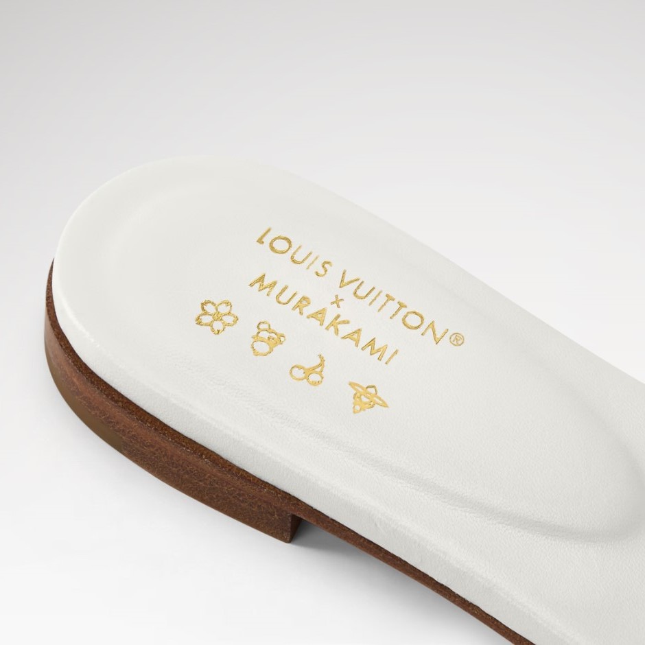 L0vis Vvtt0n LV x TM LV Frame Flat Mules White For Women 1AJJYL