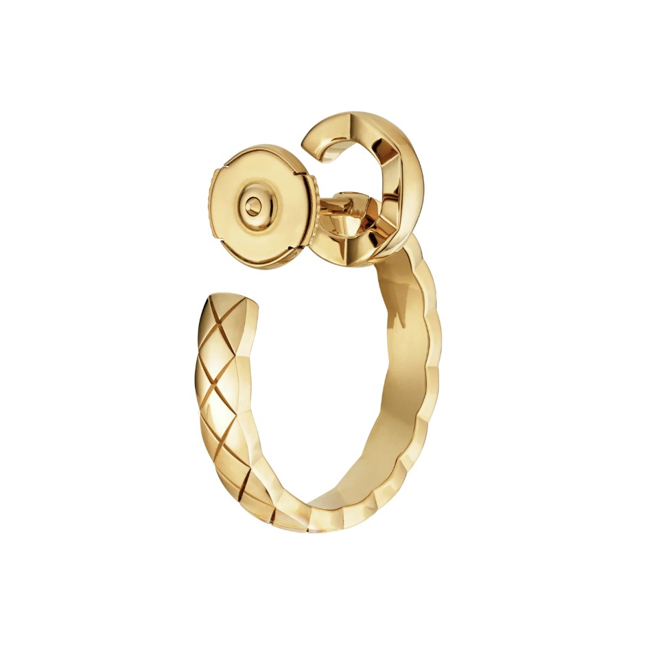 Ch**el Coco Hoops Gold Hardware For Women J13161