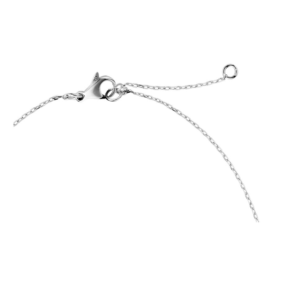 Ch**el Comete Geode Necklace Silver Hardware For Women J0869