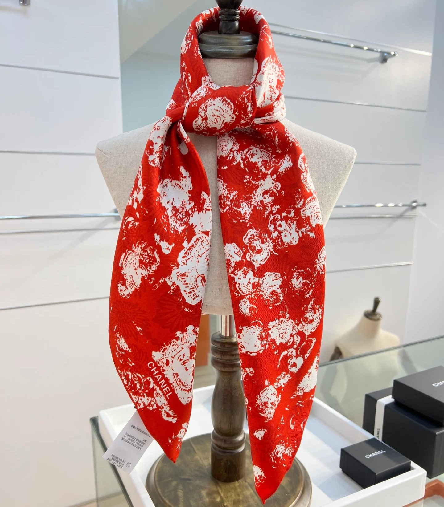 Ch**el Square Scarf Red For Women