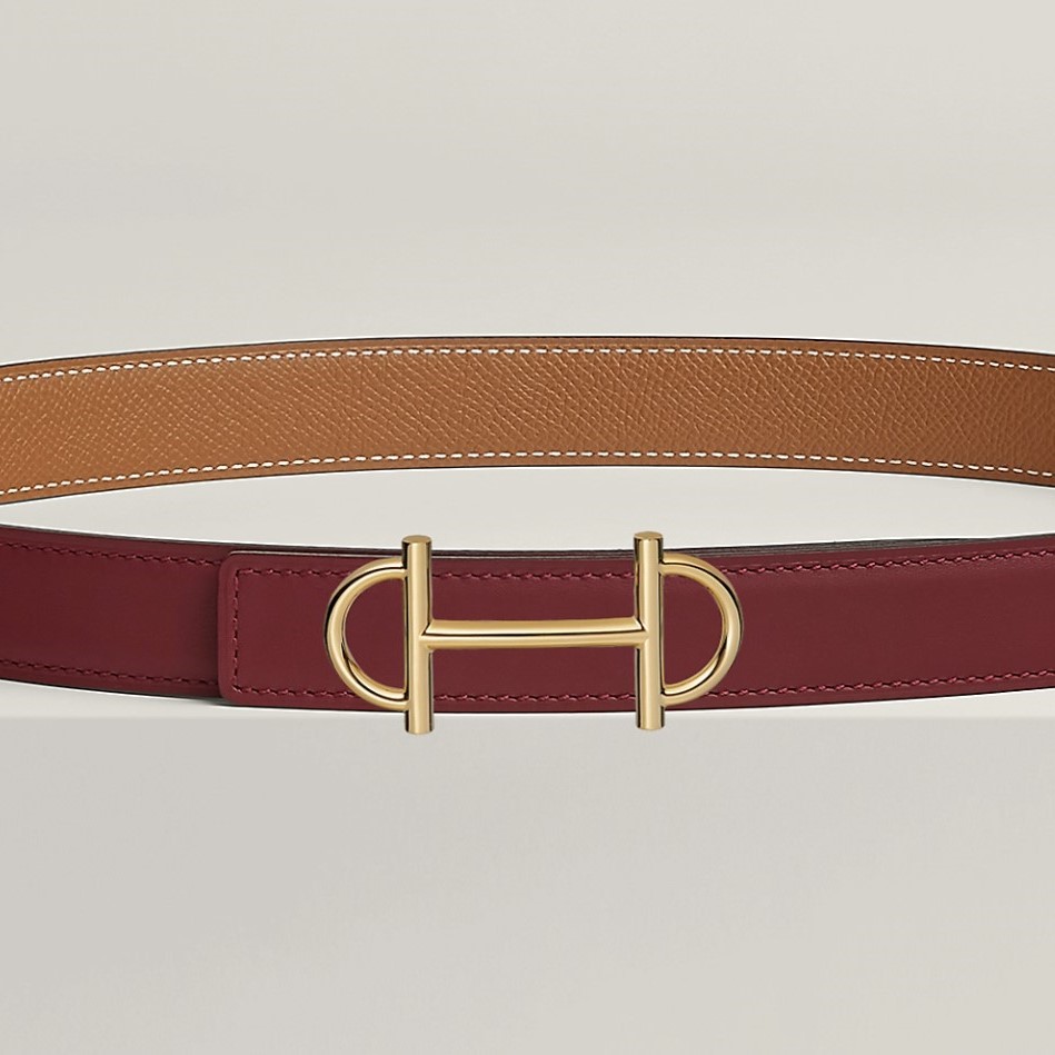 H**me5 Gamma 24mm Reversible Belt Rouge H/ Brown For Women H052150CAYF065