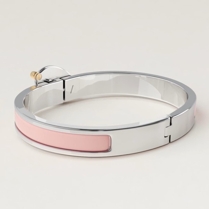 H**me5 Mini Clic Chaine D Ancre Bracelet Rose Candeur Silver Hardware For Women H209000FP1ZPM